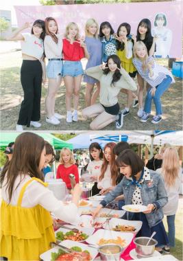 우주소녀(WJSN), ‘란제리 소녀시대’ 촬영에 한창인 보나 방문…‘우정’하면 우주소녀