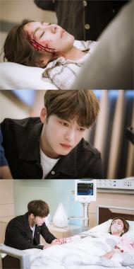 ‘맨홀’ 김재중, 피투성이 된 유이 모습 포착…눈시울 붉어졌다