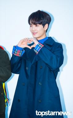 [HD포토] 뉴이스트 W(NU&apos;EST W) JR, ‘어니부기표 하트’