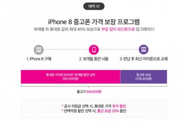 엘지유플러스(LG U 플러스), 아이폰8 구매혜택은?