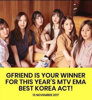 여자친구, ‘MTV 유럽 뮤직 어워드 2017’ 걸그룹 최초 수상…‘글로벌 인기 인증’