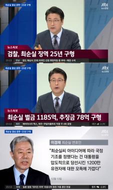 [리뷰] ‘뉴스현장’, 최순실 25년 구형…‘나이가 80세까지 있어 옥사하라는 얘기?’