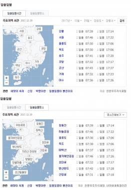 다가오는 새해, 2018년 1월 1일 일출은 언제?…‘시선집중’